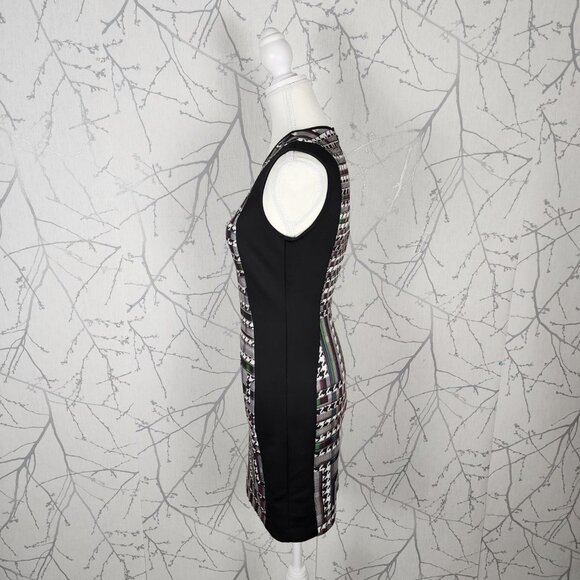 Clover Canyon Houndstooth Trinity Print Stretch Neoprene Sheath Dress - Picture 4 of 7
